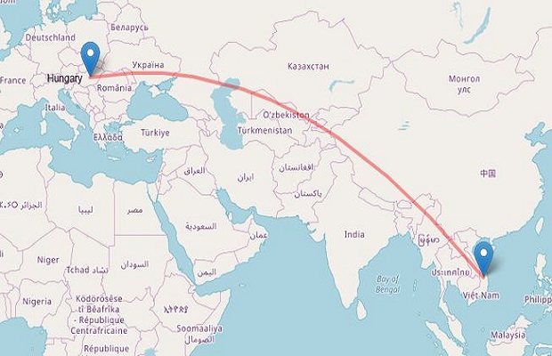 Bay từ Việt Nam sang Hungary mất bao lâu